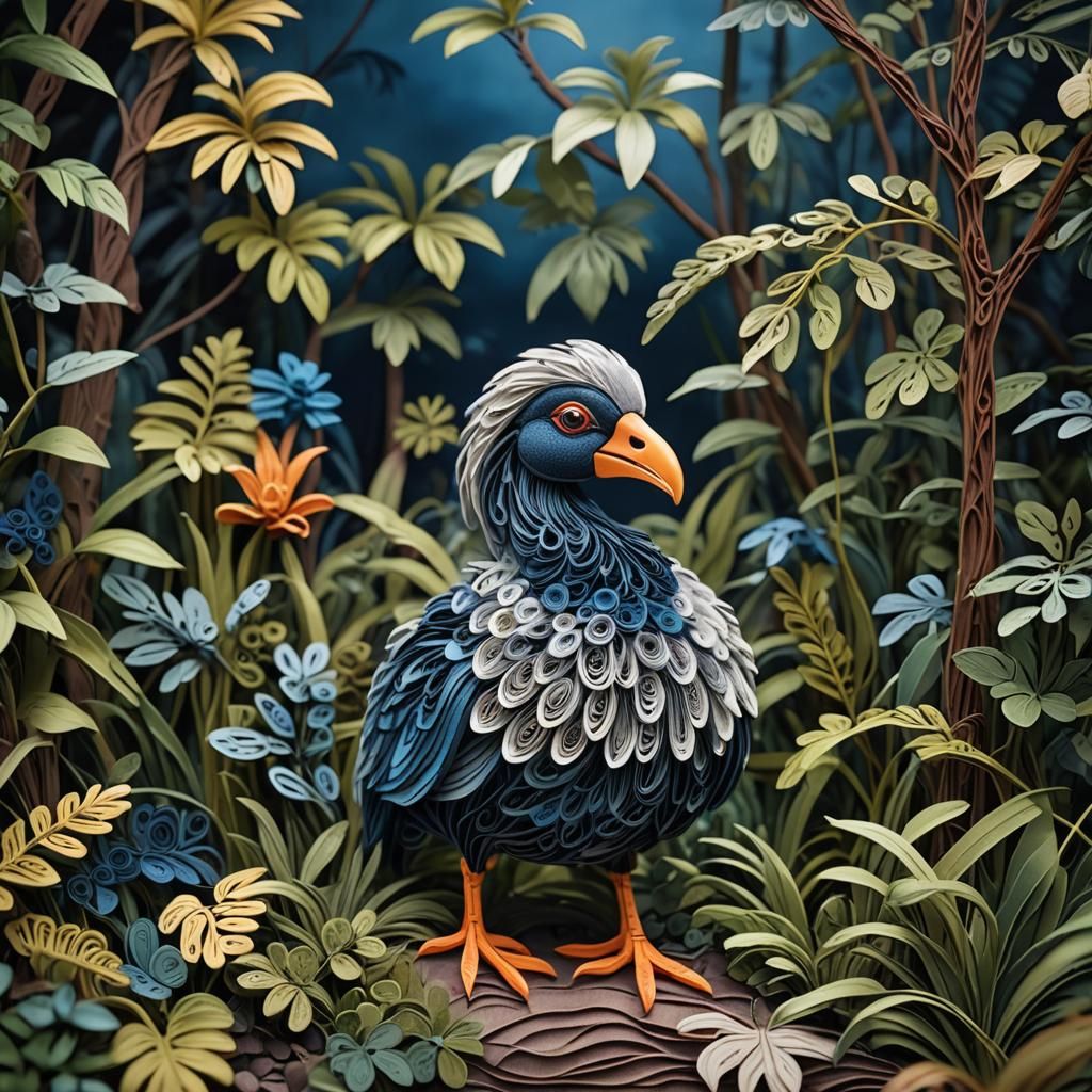 Dodo Bird Quilling Wildlife Photography