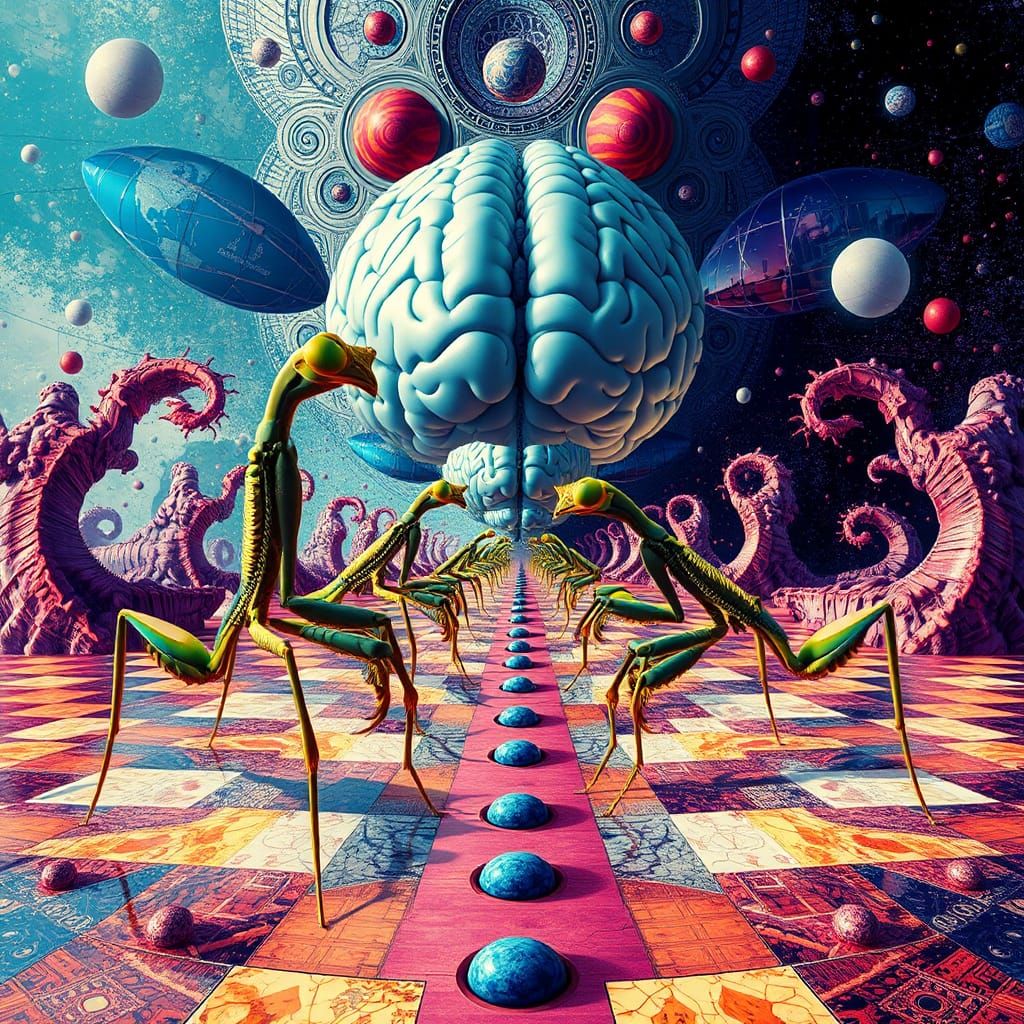 Mirrored Synthbrain Fractal Dreamscape: An Avant-Garde Visio...