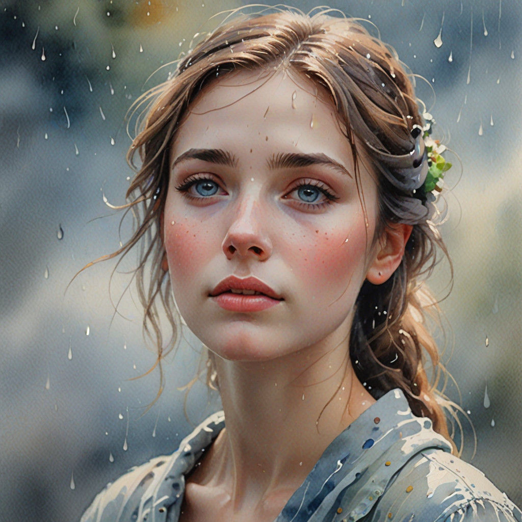 Soft Focal Point of Serene Rainy Day