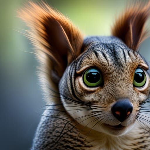 Squirrel with Cat Face: Professional Photography