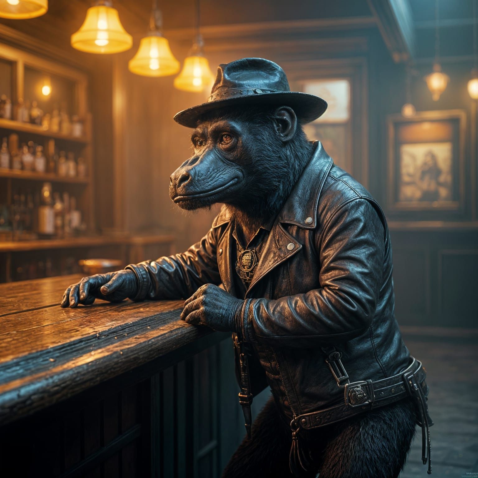 Platypus Gorilla Hybrid in a Pub