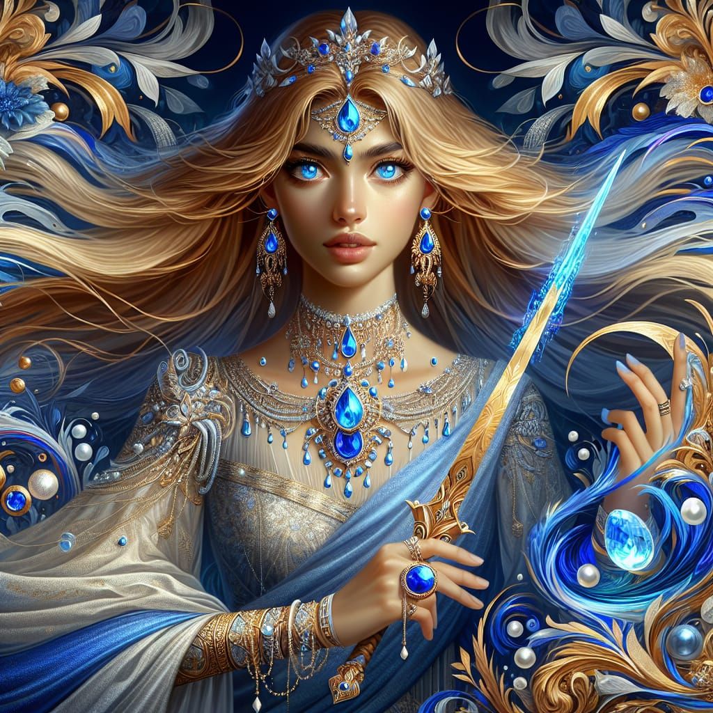 Hispanic Girl with Sword in Fantasy Concept Art