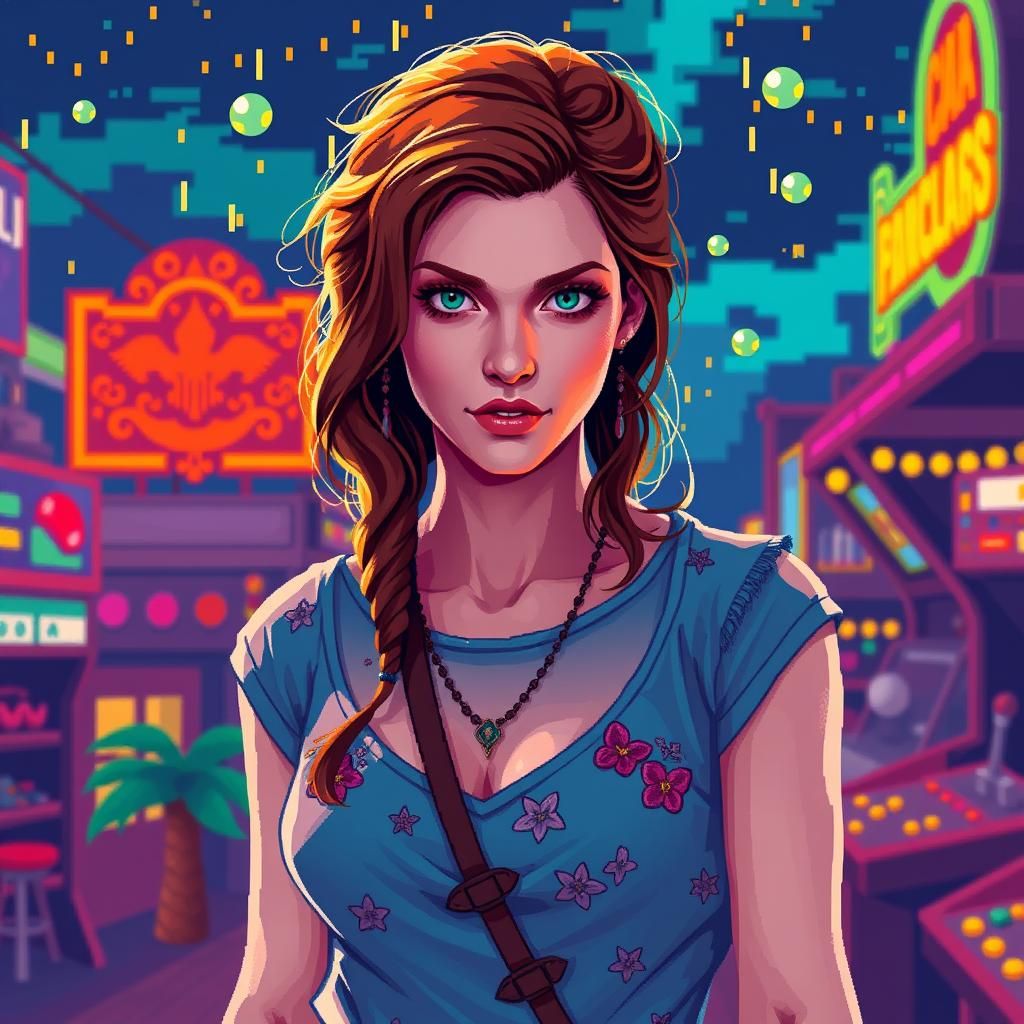 Anna Kendrick as 8-Bit Pixel Art Character