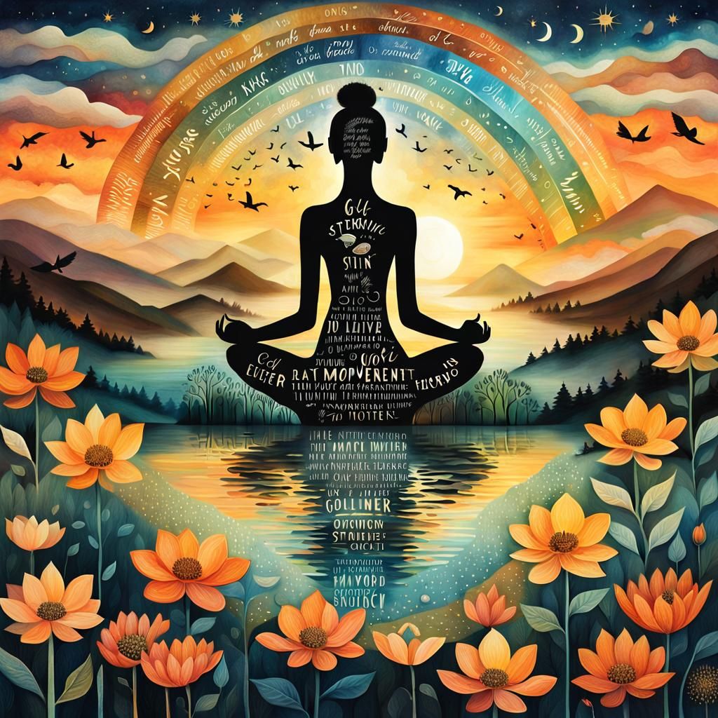 Inspirational 8K Digital Collage: Mother Nature Sunset