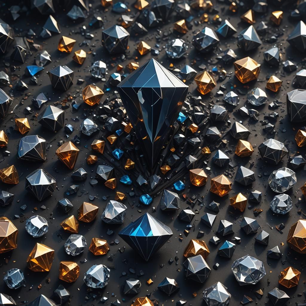 Detailed Diamond Matte Painting in Unreal Engine 5
