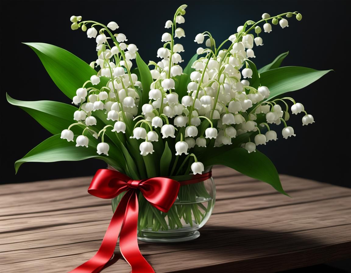 Lilies of the Valley Bouquet in Romantic Style