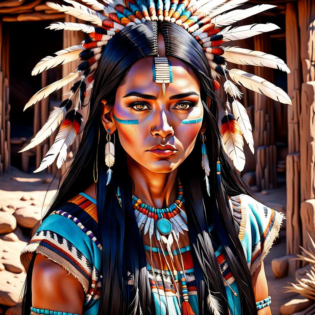 Hopi Woman Portrait in Unreal Engine 5