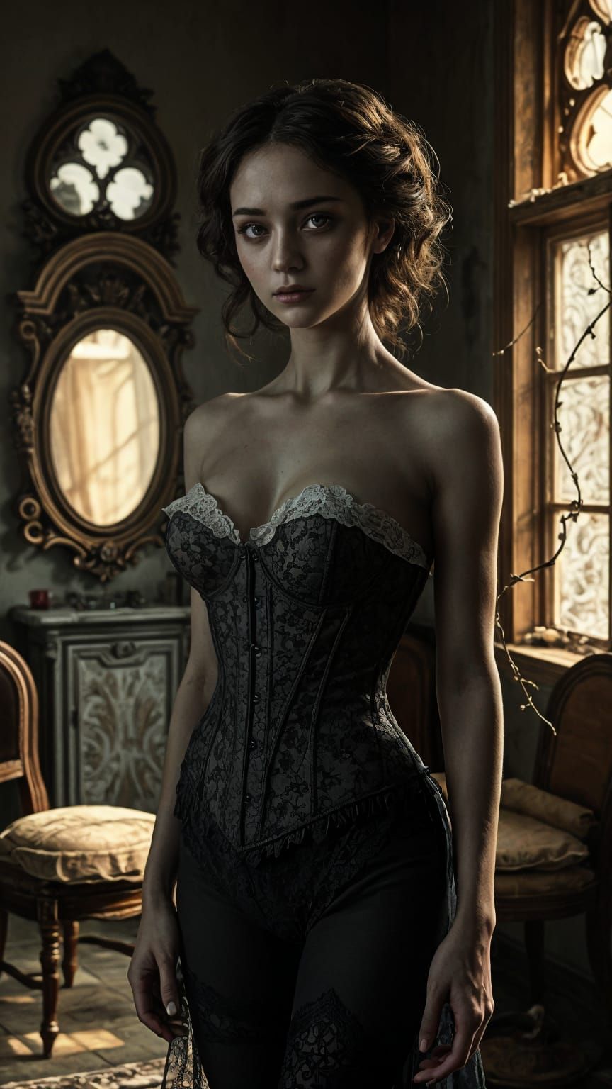 Haunting Doll in Forgotten Room, Intensified in Dark, Vintag...