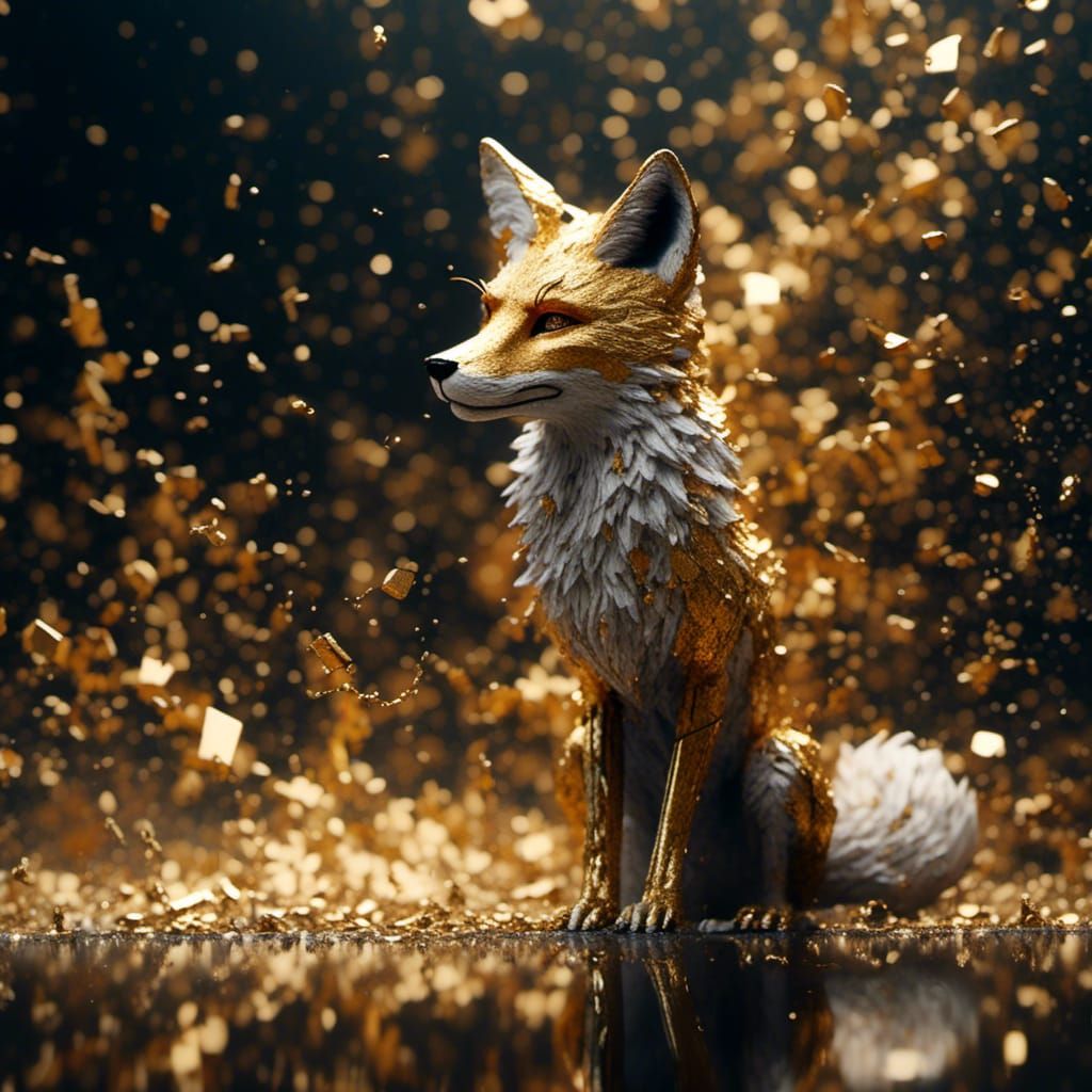 Golden Glitter Fox