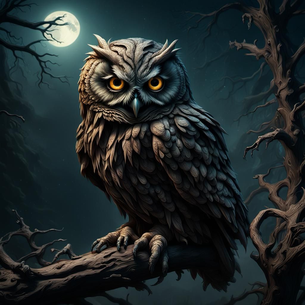 Decomposing Owl: Art Nouveau Dystopian Horror