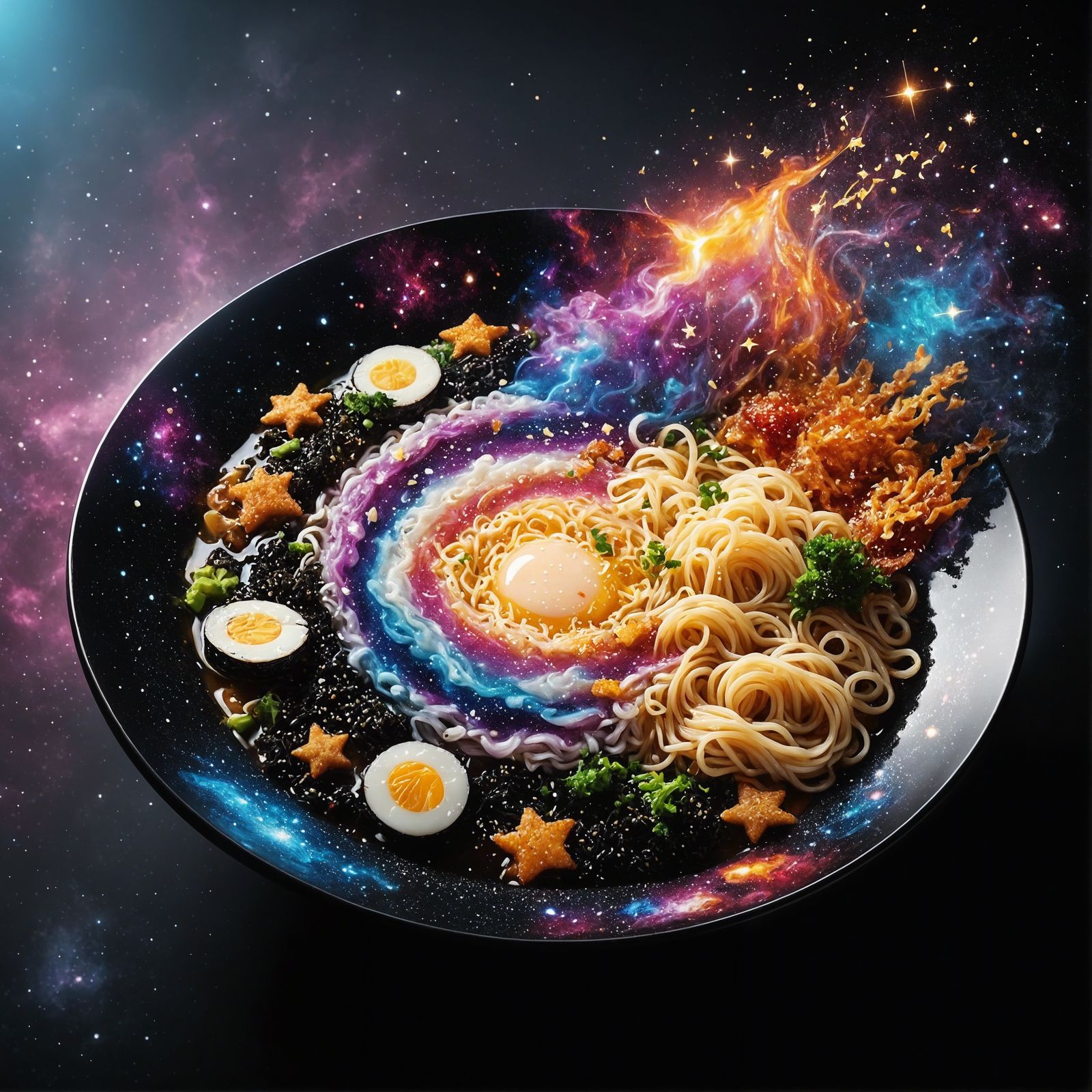 Galaxy Ramen: Digital Art of Celestial Noodles
