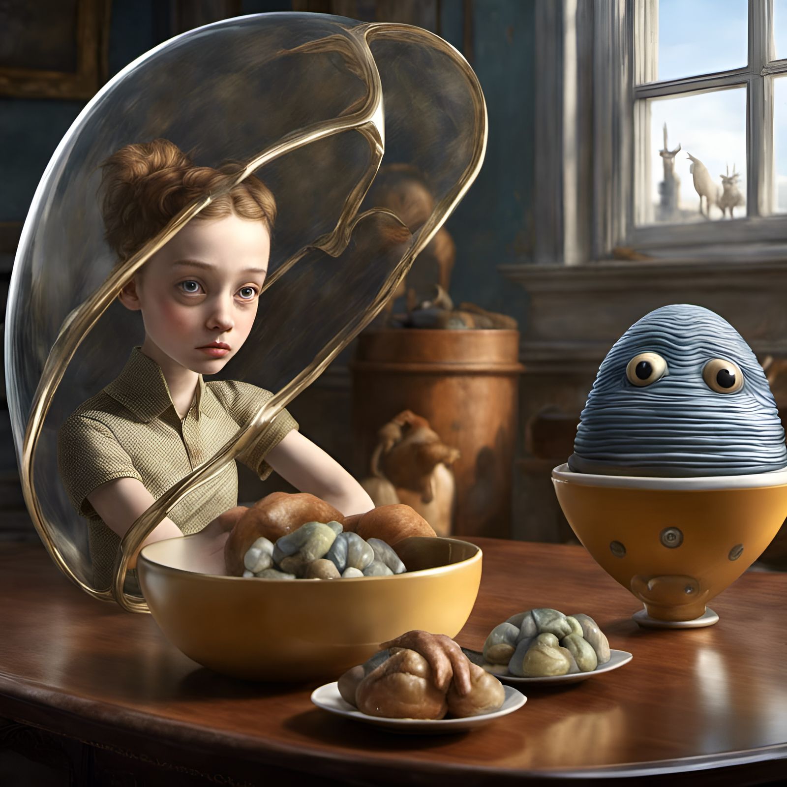 Eldritch Alien People Pets in Dreamy Glazed Light