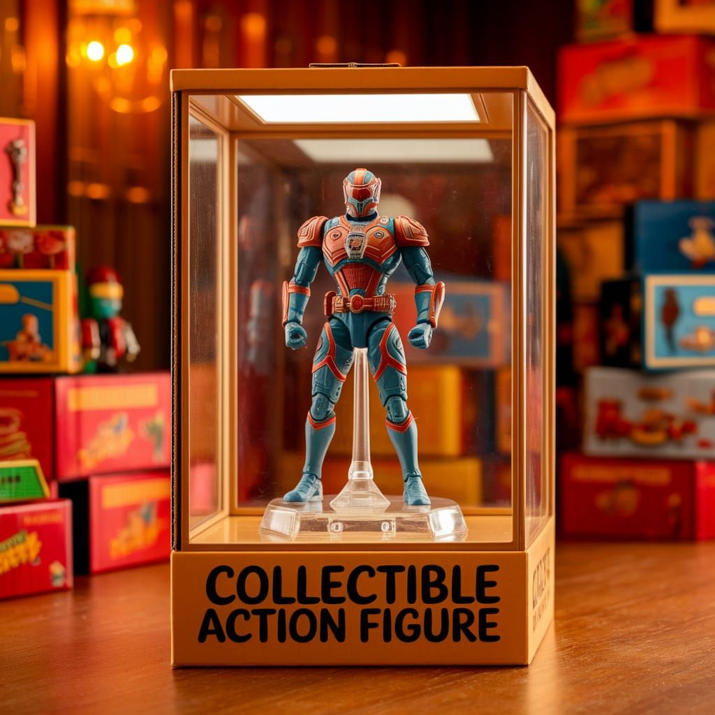 Vintage Toy Shop Collectible Action Figure Display
