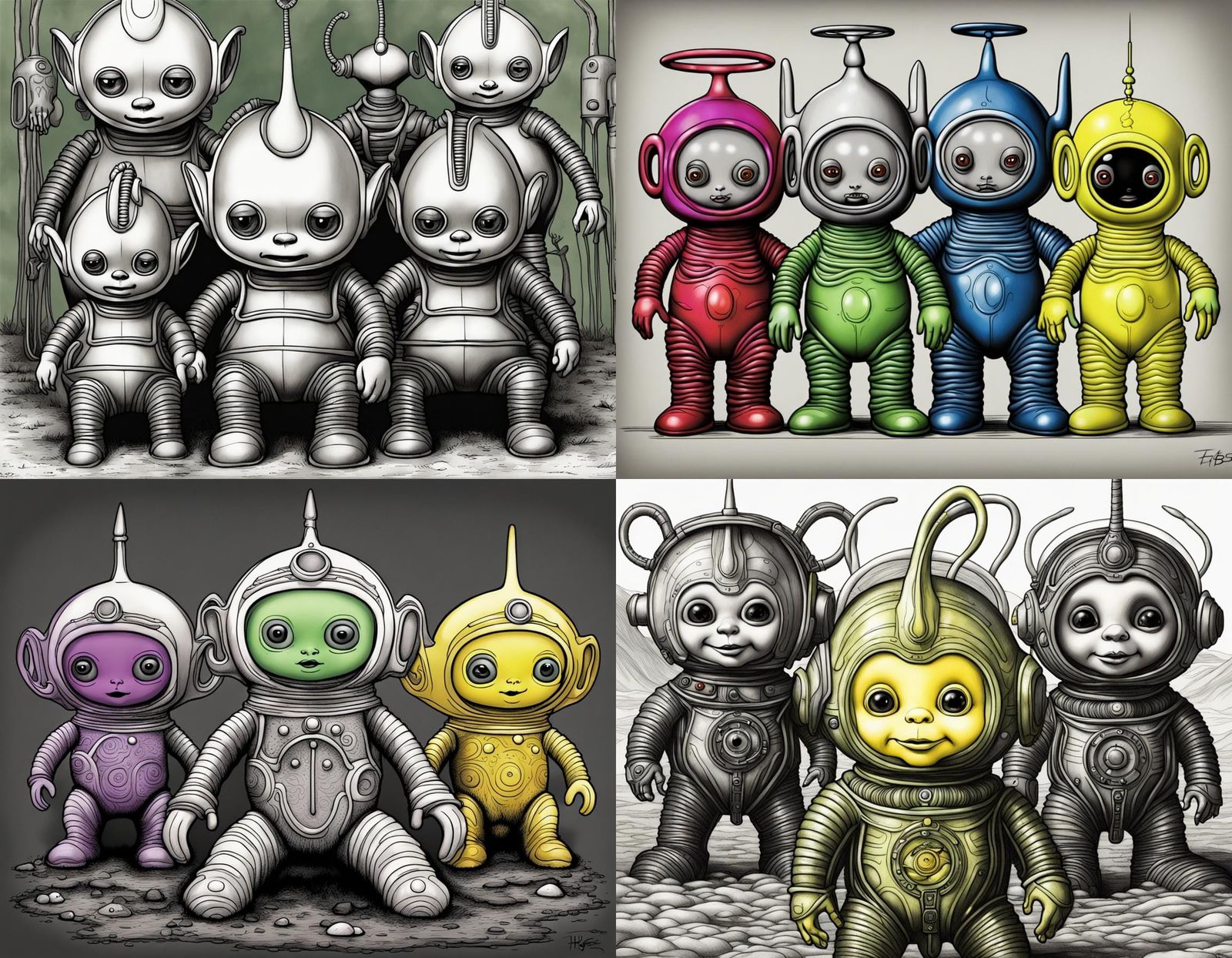 Teletubbies as Biomechanical Animation