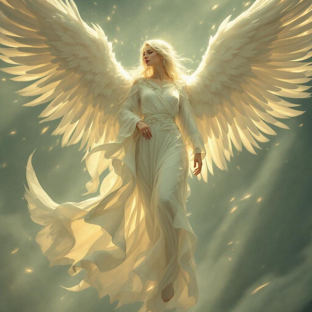 Ethereal Angel in Dreamlike Digital Painting