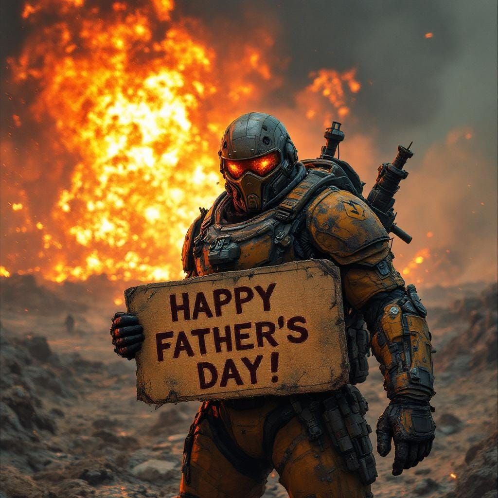 Helldiver's Father's Day Message Amidst Fiery Explosion