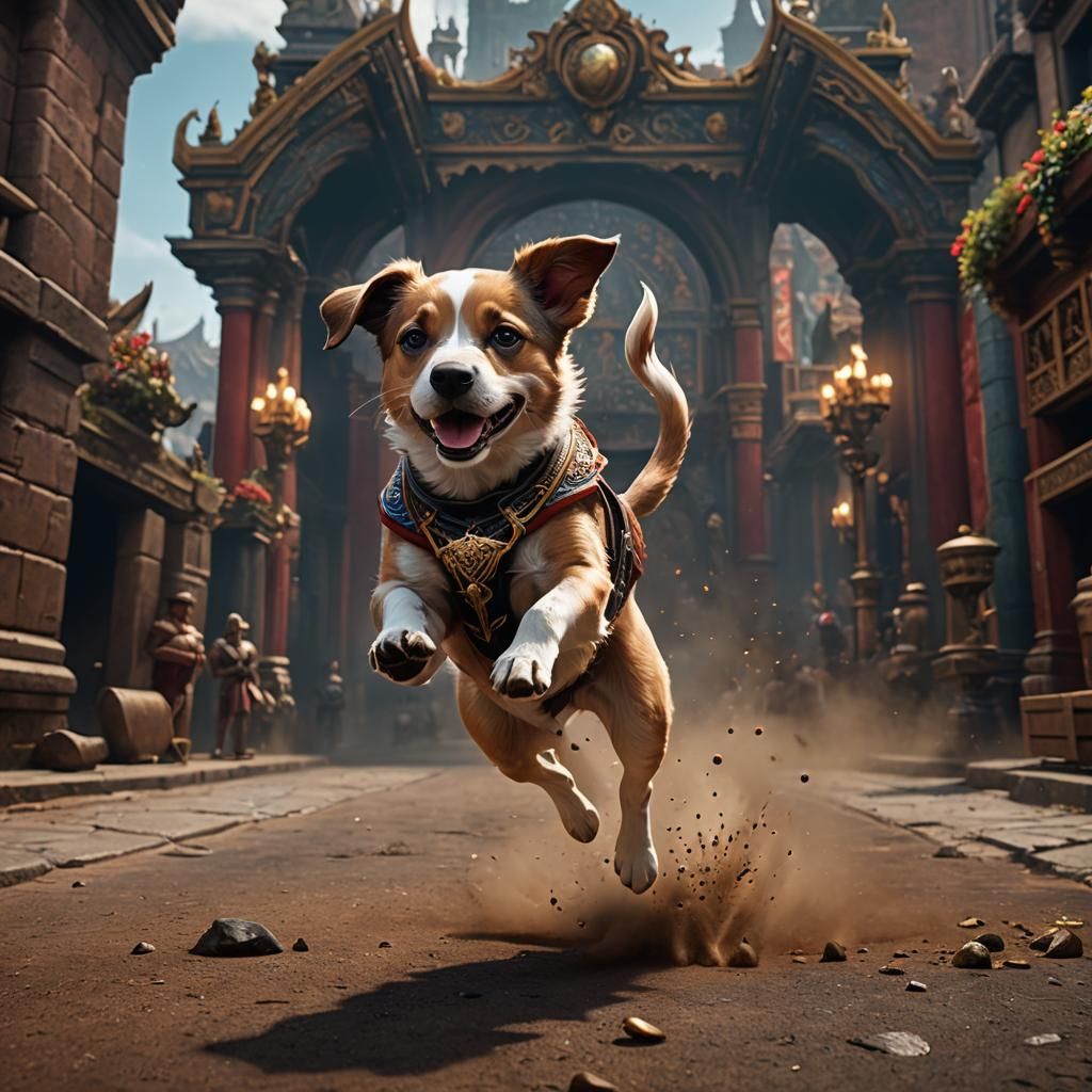 Dog Wearing Running Shoe in Alfenas: Fantasy Art