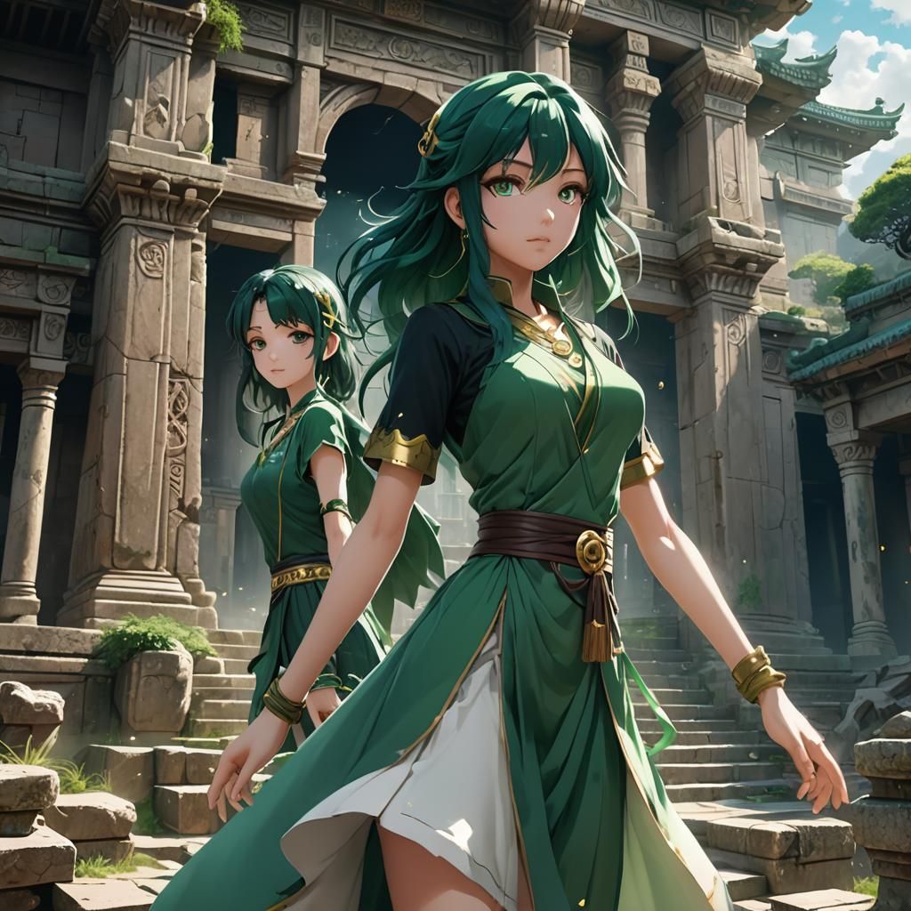 Mystic Anime Adventure in Ancient Ruins