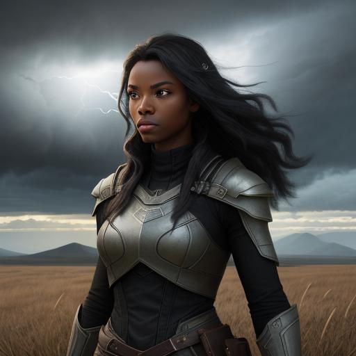 a very young girl around the AGE OF SIX  lies in a field wit...