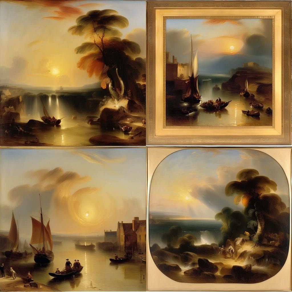 Dramatic Seascape in the Style of Turner