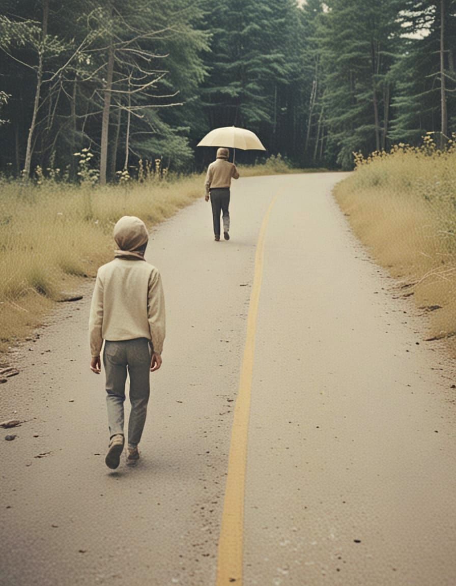 Candid Covered Head Photo in Anderson-Allsburg Style