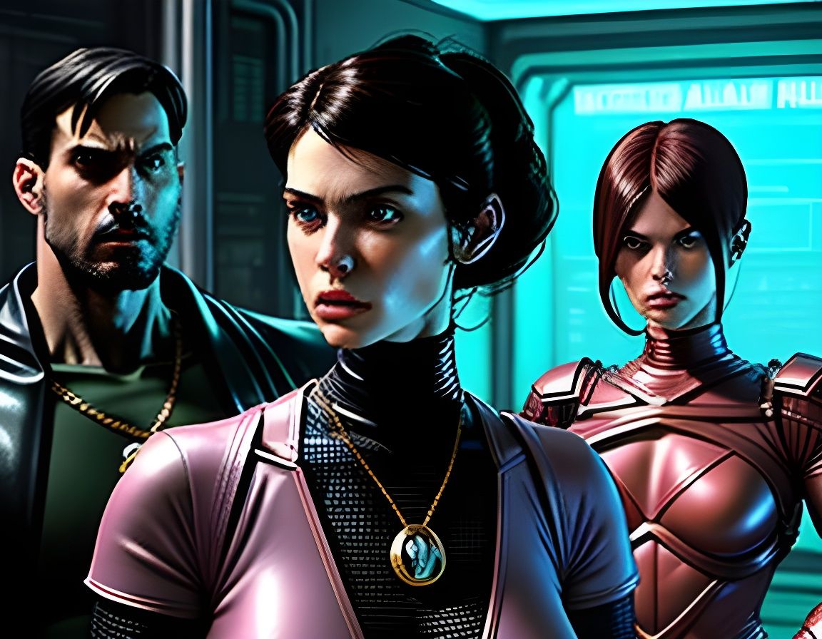 Superhero Confrontation in Raypunk Comic Style