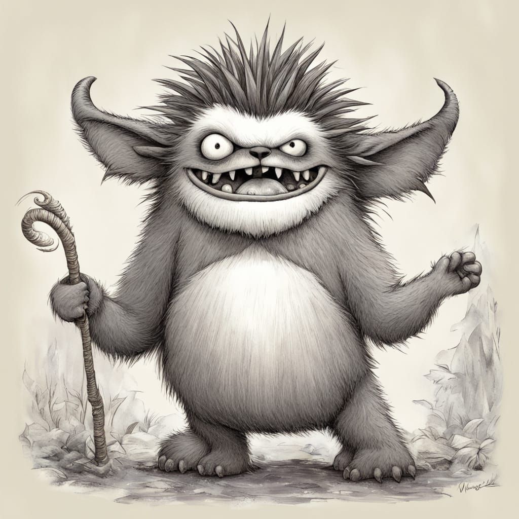 Fierce Little Monster Wails in the Wilderness