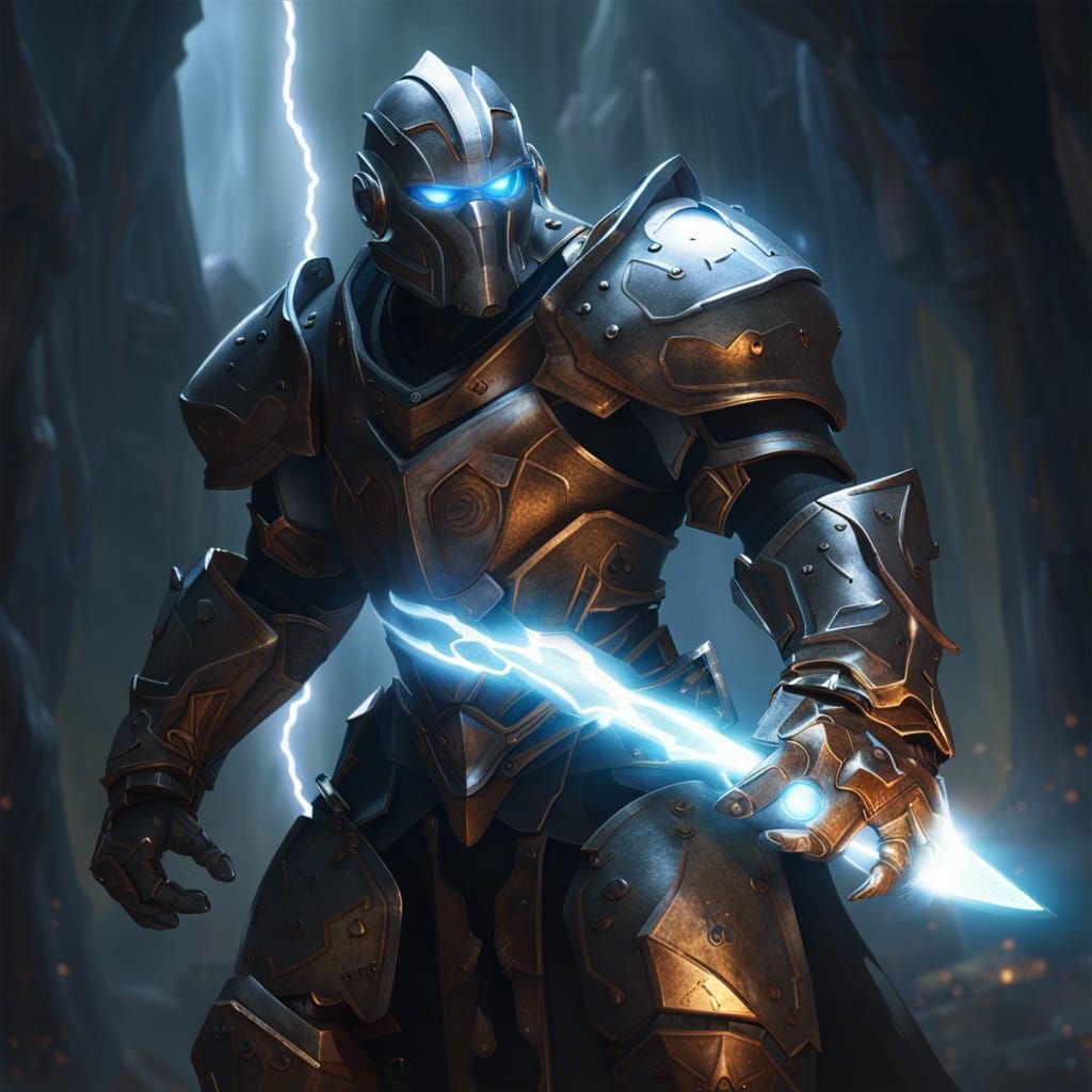 Warforged Warrior in Dark Fantasy Armor