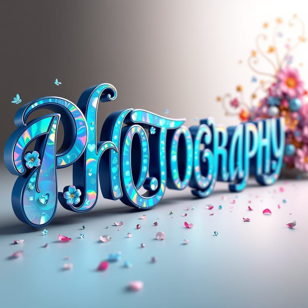 Luxuriant Script of Photography in Iridescent Hues