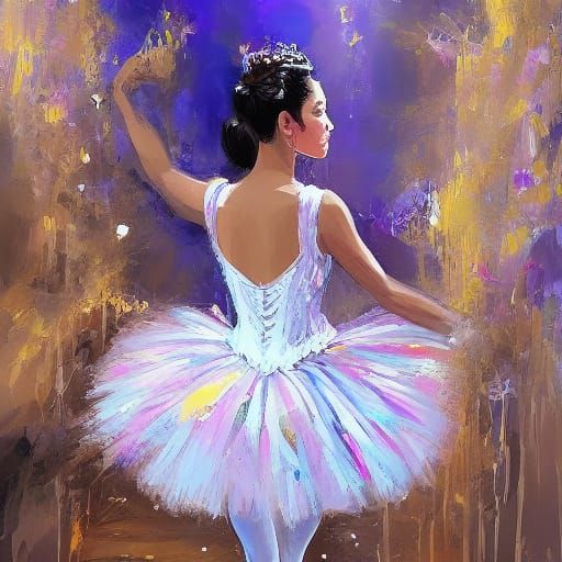 Ethereal Ballerina in Lavender Hues