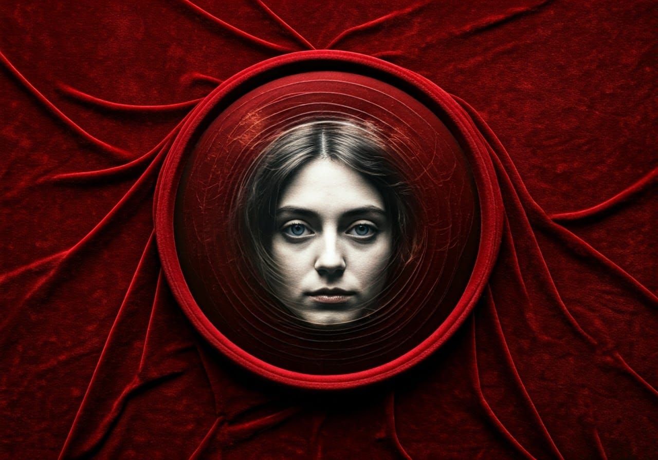 Abstract Portrait in Velvet Painted Style