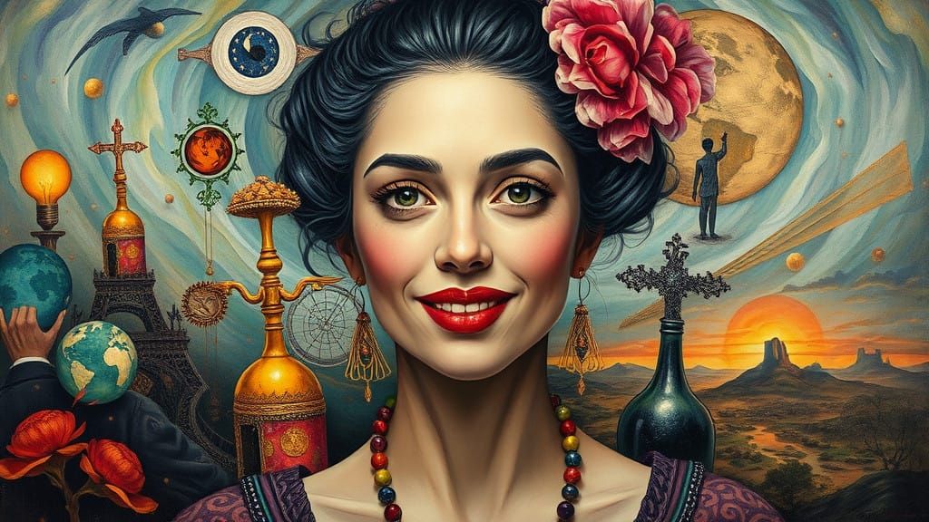 Surrealist Goddess in a Dreamworld