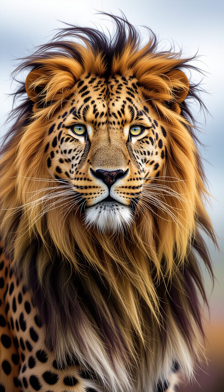 Zero-G Leopard Portrait: Epic Digital Matte Painting