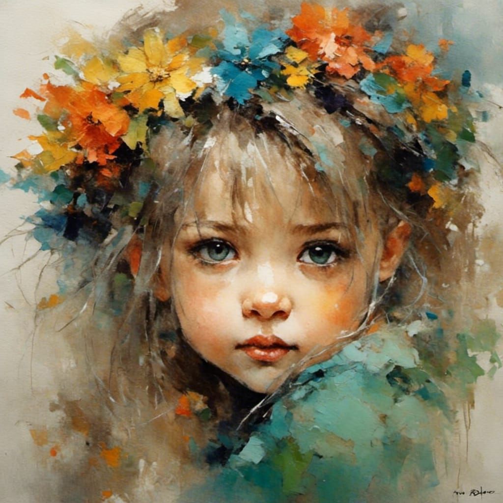 Winter Portrait of a Waving Woman