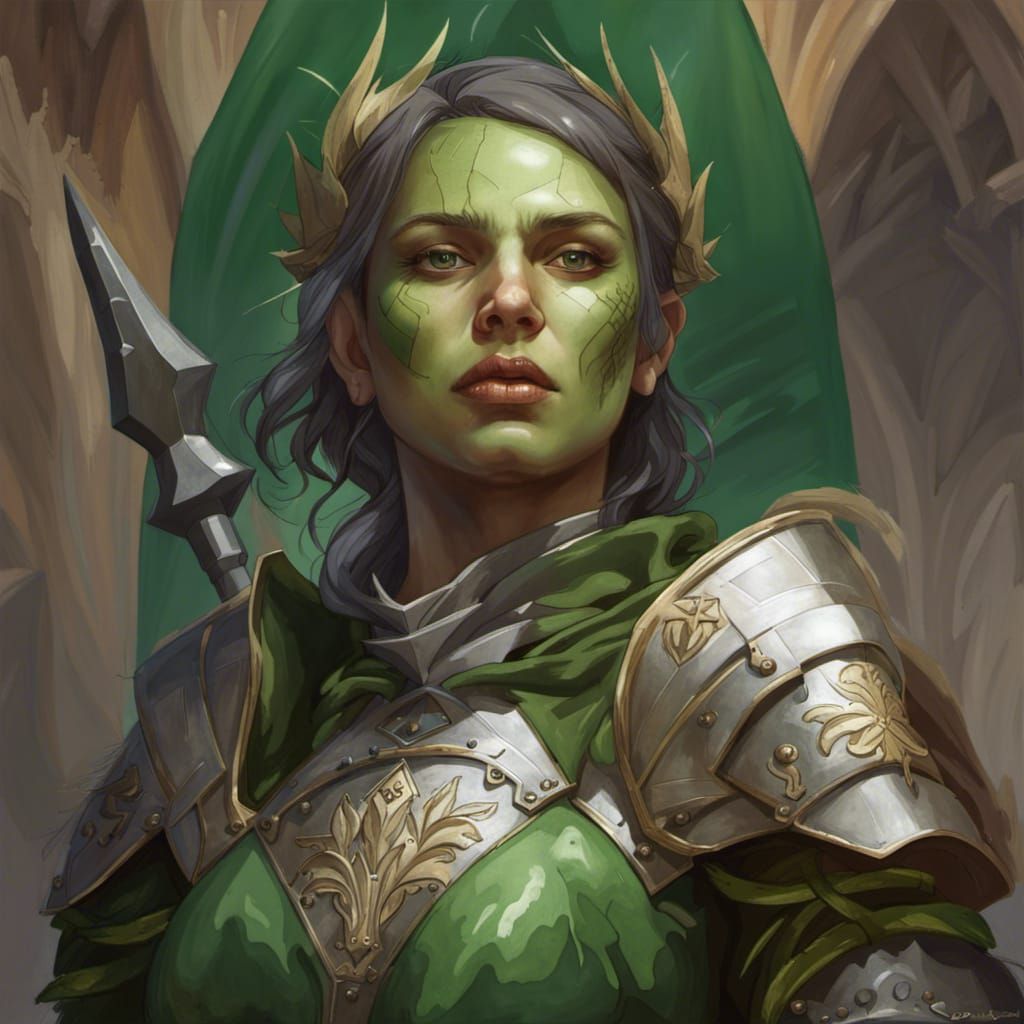 Joan of Orc: A D&D Character Portrait