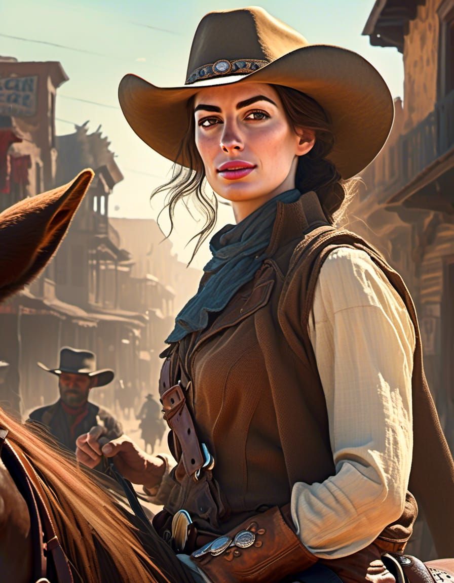 Old West Gunfighter Portrait in Hyperreal Style