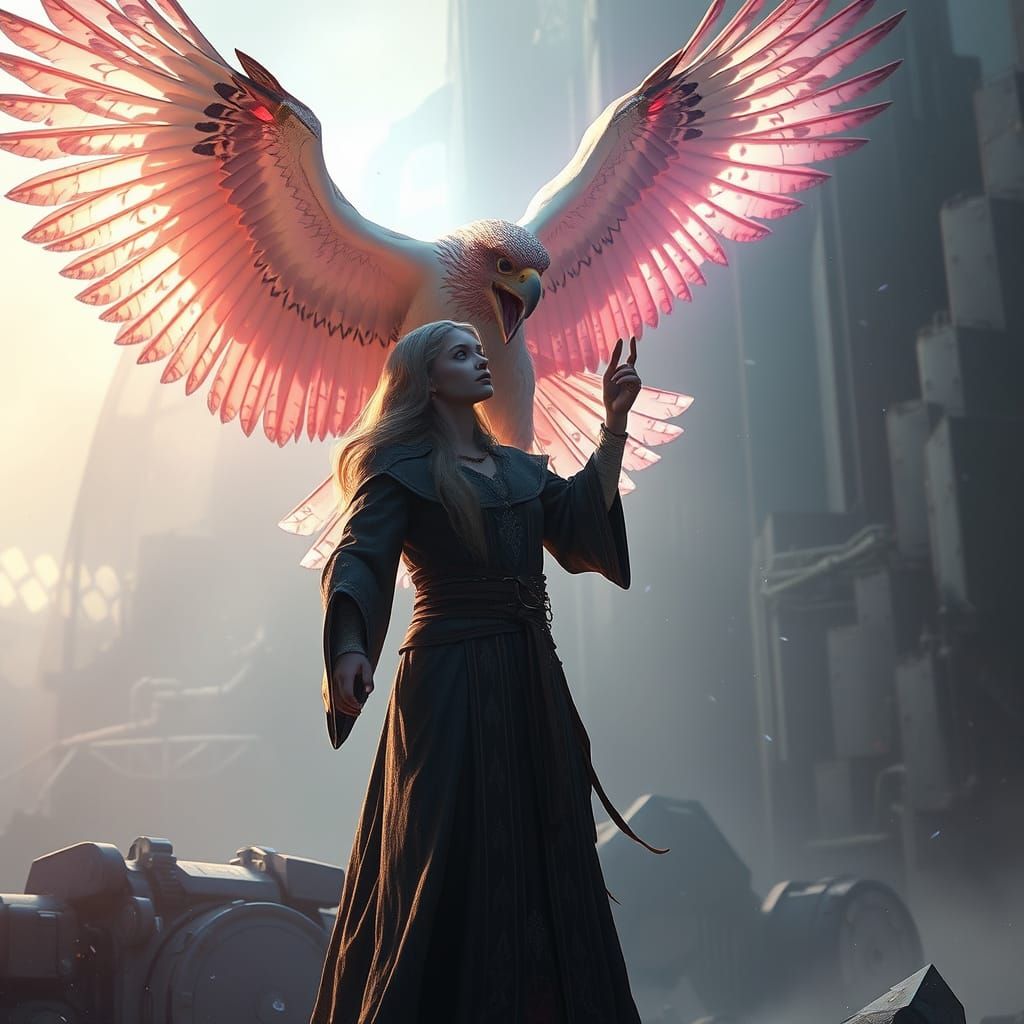 Blightning and Healer's Hawk in Futuristic Style