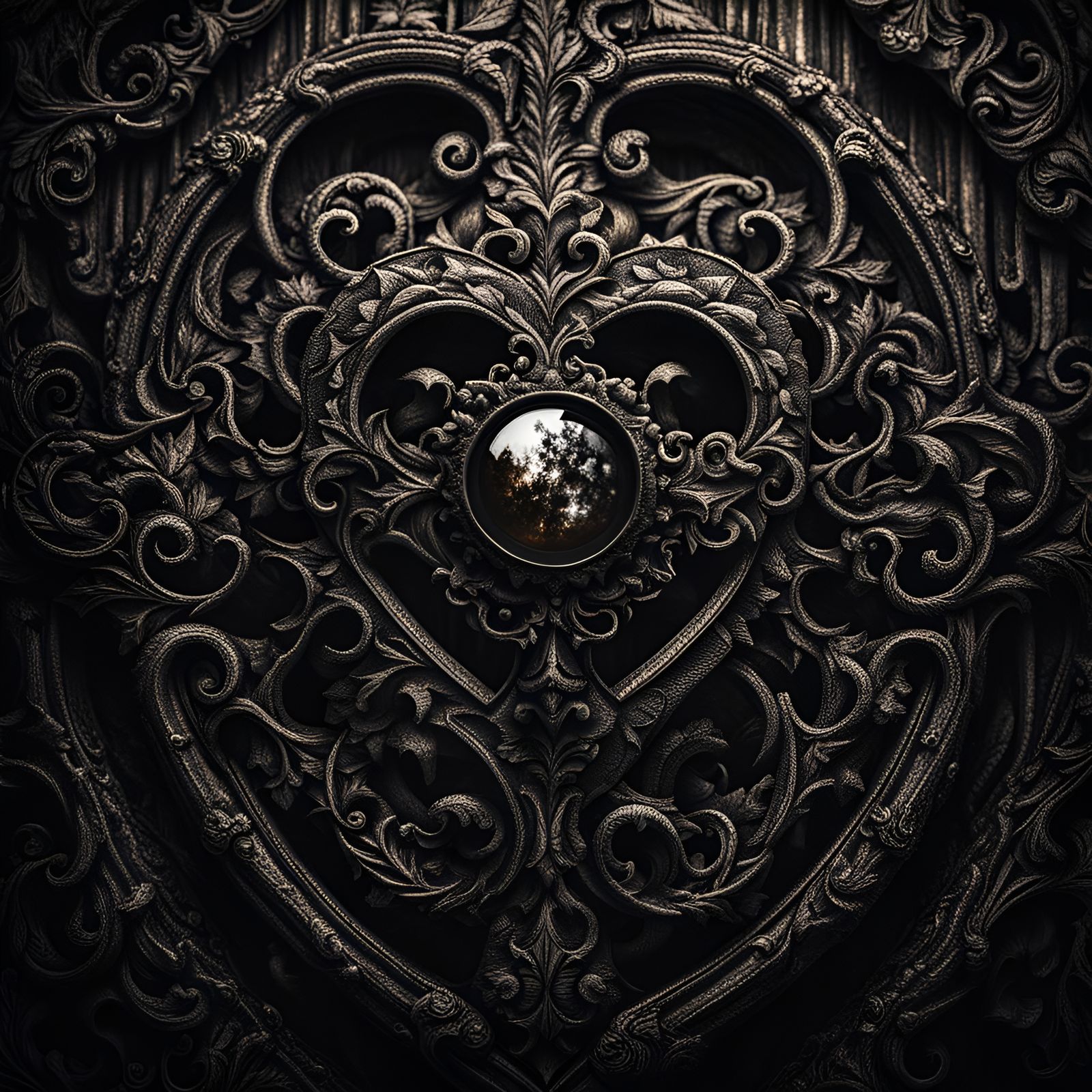 Hyperrealistic Heart: Light in Darkness, Cinematic Detail