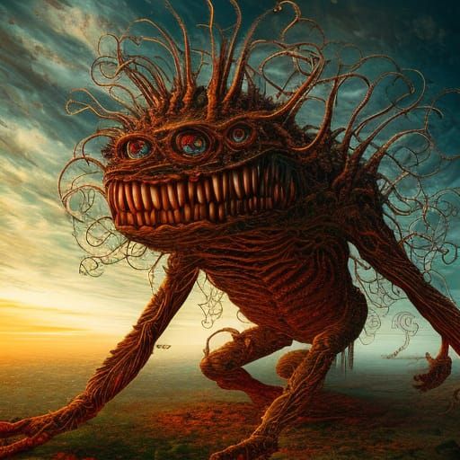 Cosmic Horror Entity: Hyperrealistic Comic Book Art