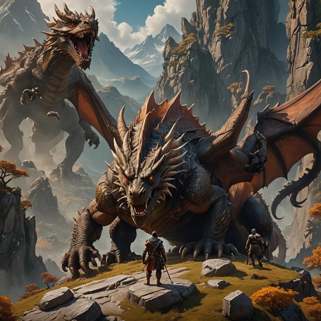 Earth Dragon and Strong Man in the Mountains