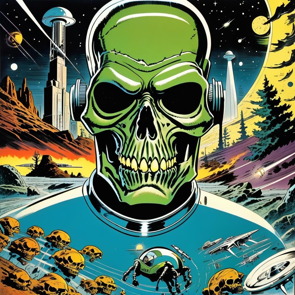 1950s comic book style,