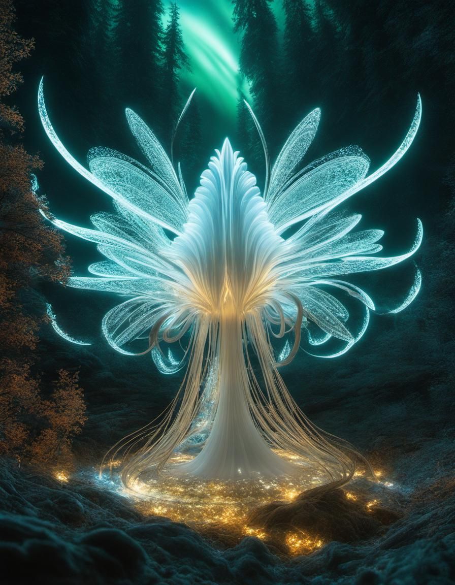 Cyberluminescent Nazgûl in Infrared TRON Forest