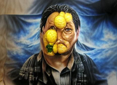 Surreal Elon Musk Lemon Portrait
