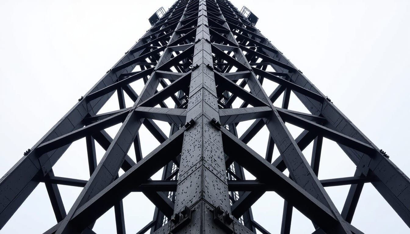 Brutalist Radio Tower: Minimalist Architectural Photography