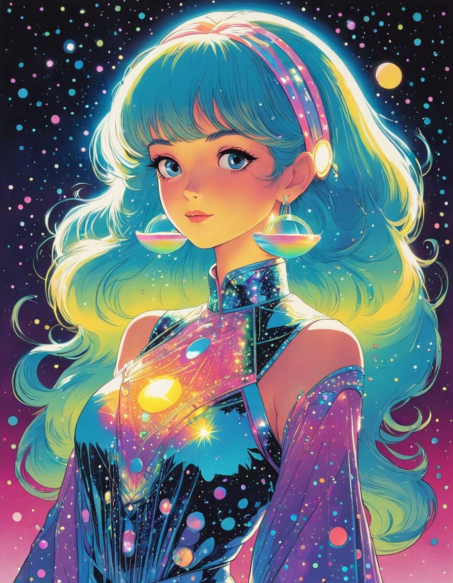 contrasting, early 1970s, starched