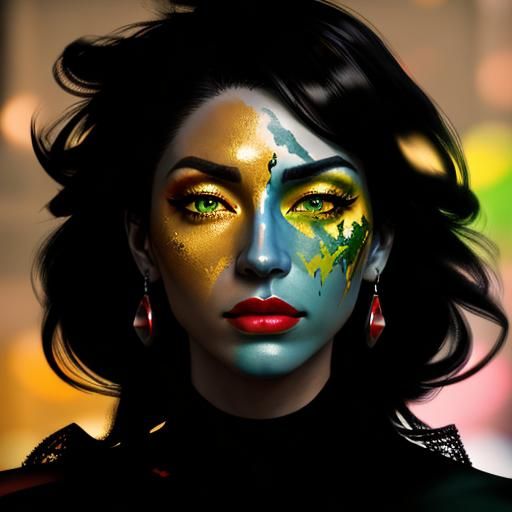 Realistic Portrait with Vibrant Colors in High Resolution