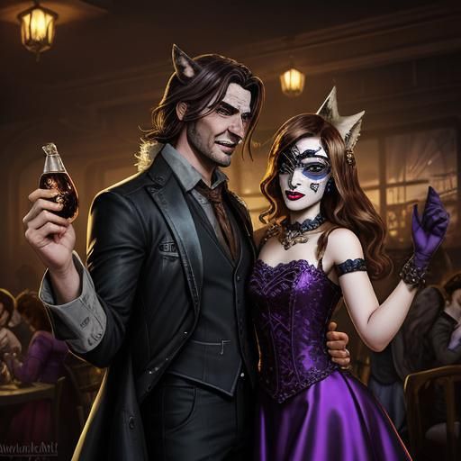 Fabletown Masquerade Party with Bigby Wolf and Keira Swan