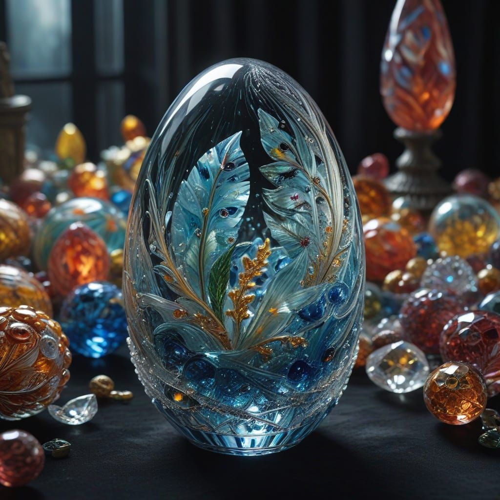 A close-up of Murano glass beads and Swarovski crystal jewelry, arranged artistically on a velvet surface. The light cat...