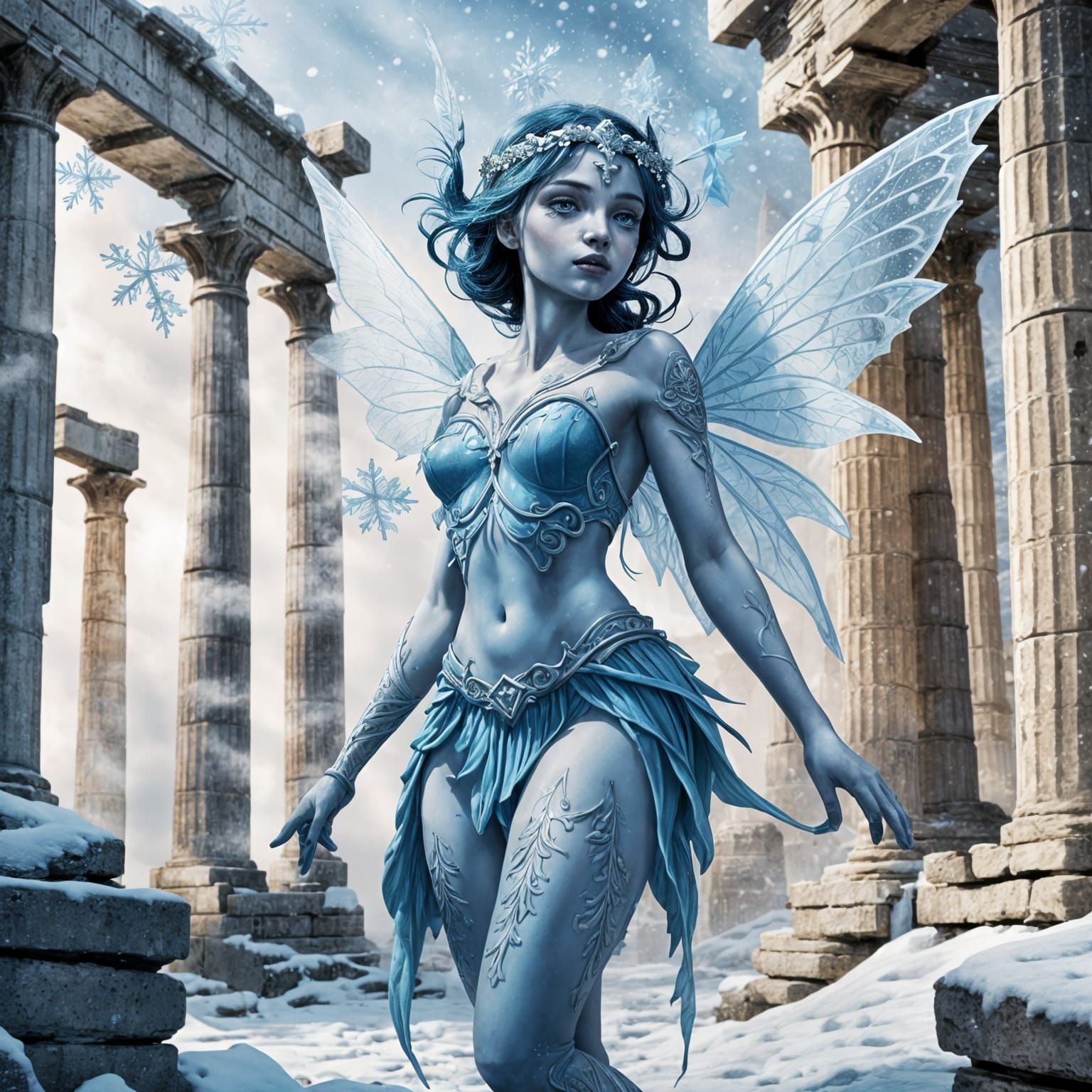 Blue Fairy in Ancient Greece, Comic Art