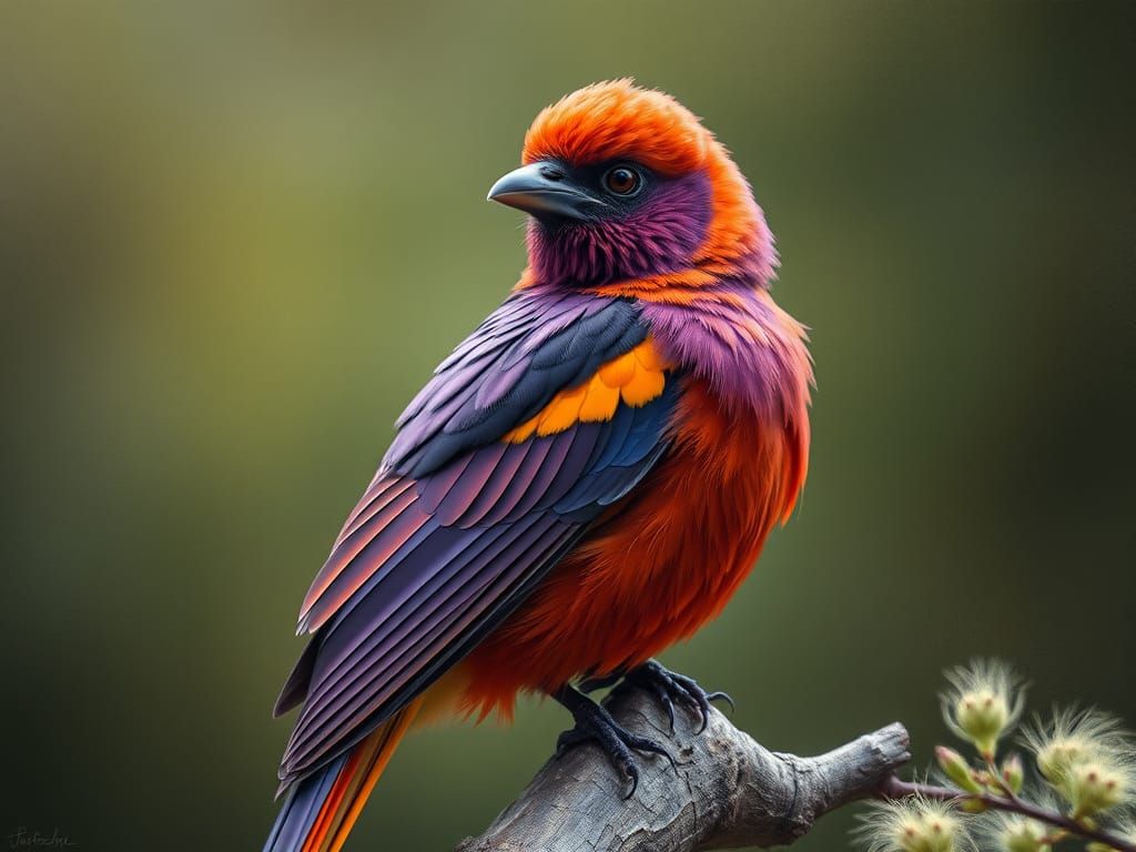 Majestic Bird in Vibrant Plumage